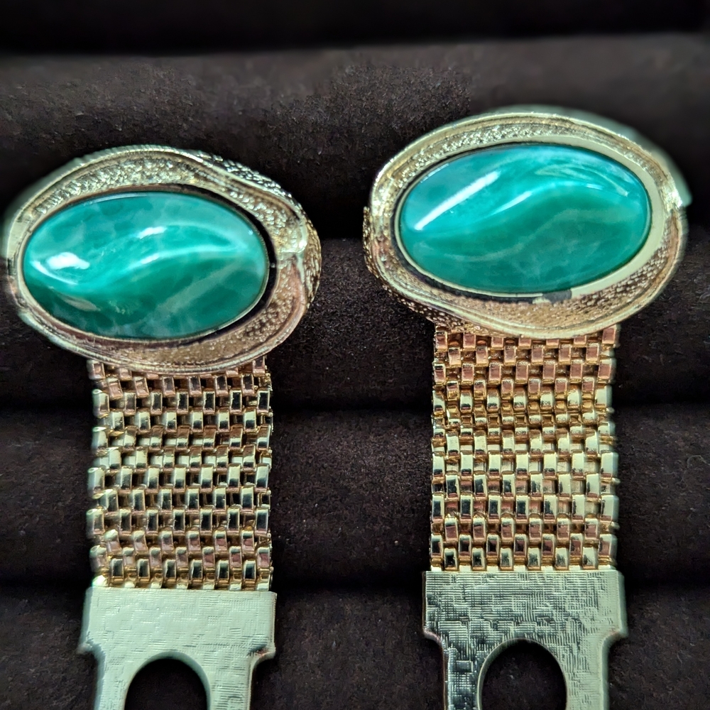 Gold and Turquoise Cufflinks